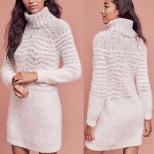 Anthro Sleeping On Snow Eyelash Sweater Dress XS